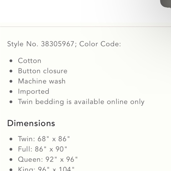 Anthropologie Lelie Duvet Cover Floral Size Full NWT - Picture 4 of 16